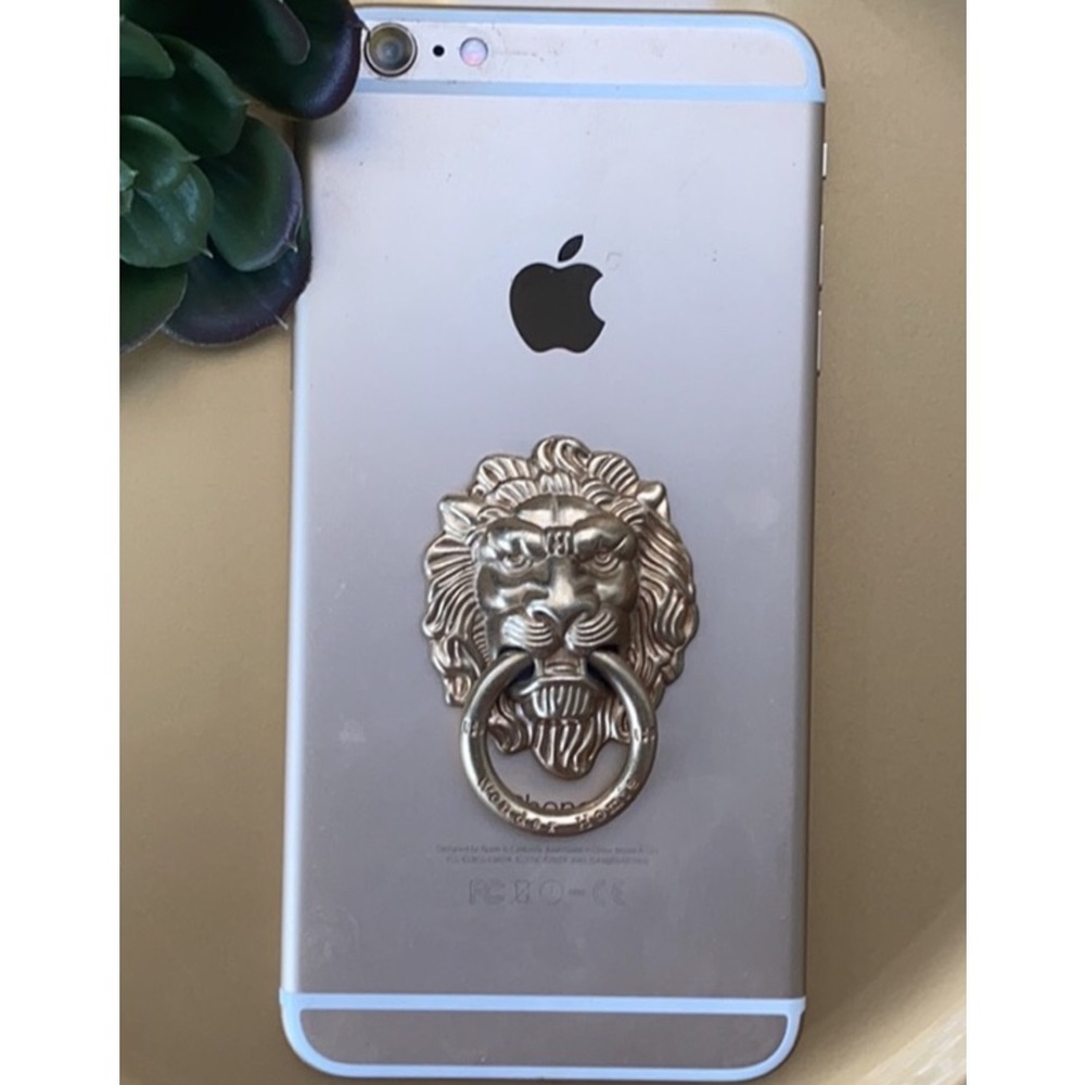 Lion Metal Phone Stand - Gold OR Bronze NWT